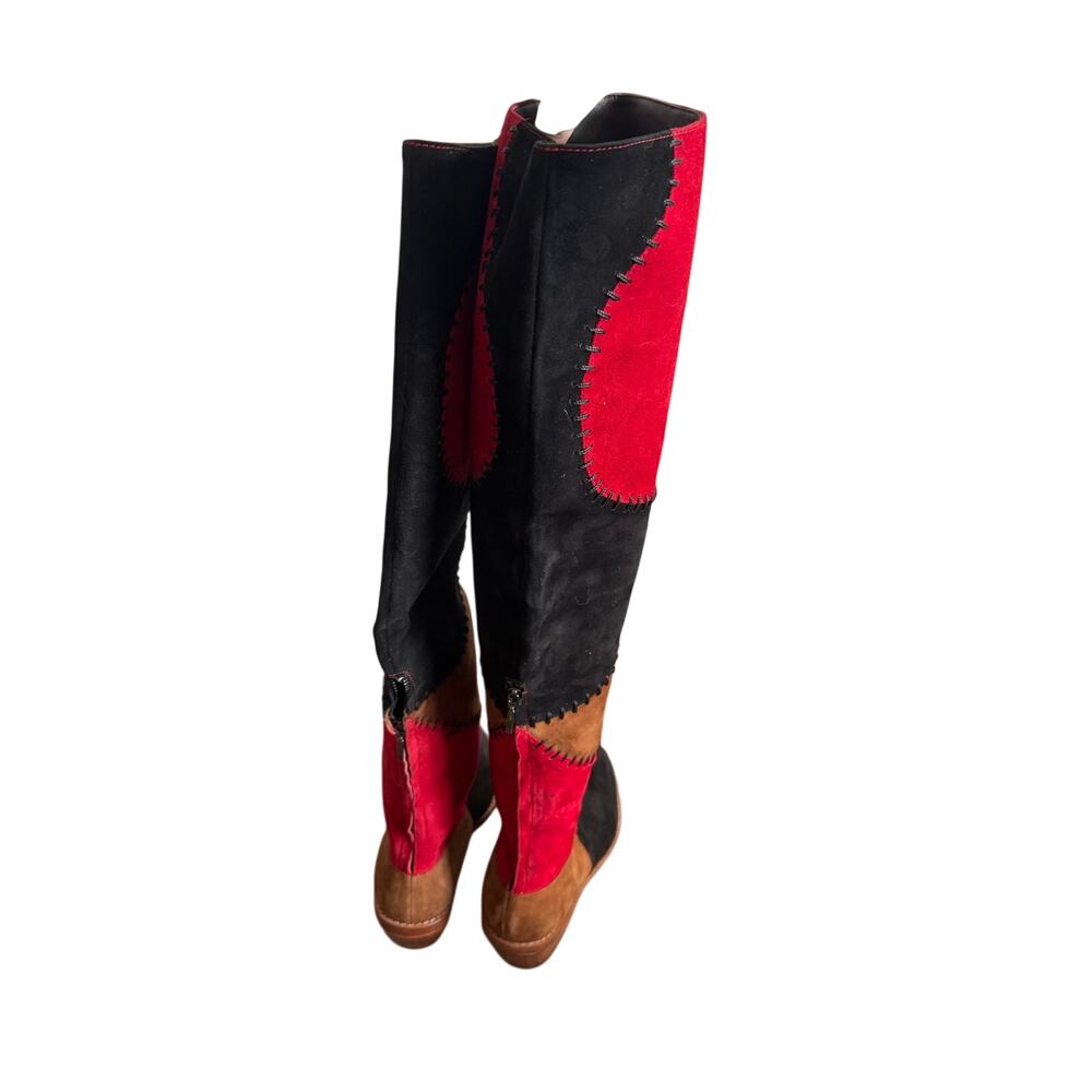 Carolina K Patchwork suede tall knee high boots - Picture 5 of 10